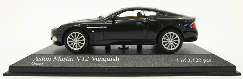 Minichamps 1/43 Scale 400 137222 - Aston Martin V12 Vanquish - Green
