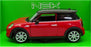 Welly 1/24 Scale Model Car 24058W - New Mini Hatch - Red