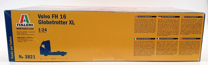 Italeri 1/24 Scale Model Truck Kit 3821 - Volvo FH16 Globetrotter XL