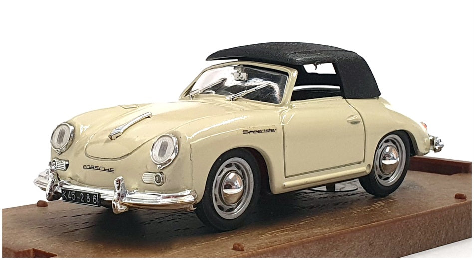 Brumm 1/43 Scale Diecast R118 - 1950 Porsche 356 Cabriolet - Ivory/Black