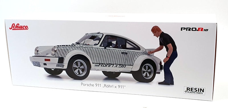 Schuco 1/18 Scale Diecast 450024900 - Porsche 911  Rorhl x 911 With Figure