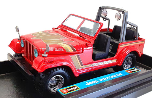 Burago 1/24 Scale Model Car 5007 - Jeep Wrangler "Golden Hawk" - Red