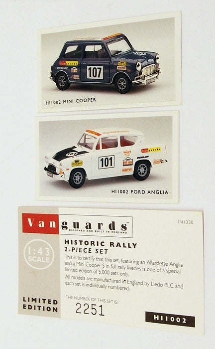 Vanguards 1/43 Scale H11002 - Ford Anglia & Austin Mini Rally Set