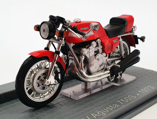 Ixo 1/24 Scale Model Motorcycle AGU01 - 1973 MV Agusta 750S - Red