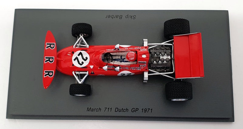 Spark 1/43 Scale S5361 - 1971 March 711 #22 Dutch GP Skip Barber