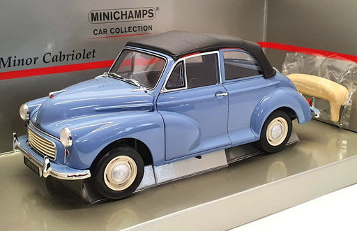 Minichamps 1/18 scale Model Car 150 137030 - Morris Minor Cabrio - Blue