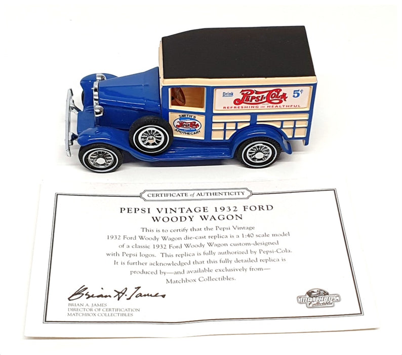 Matchbox 10cm Long YY21A/SA-M - 1932 Ford Woody Wagon - Pepsi Cola