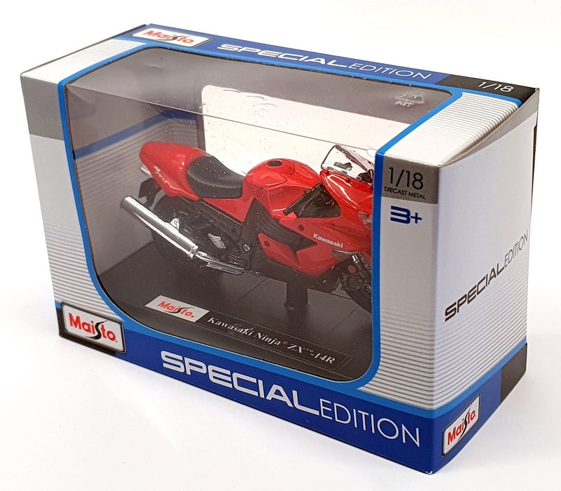Maisto 1/18 Scale Motorbike 06187 - Kawasaki Ninja ZX - 14R - Red