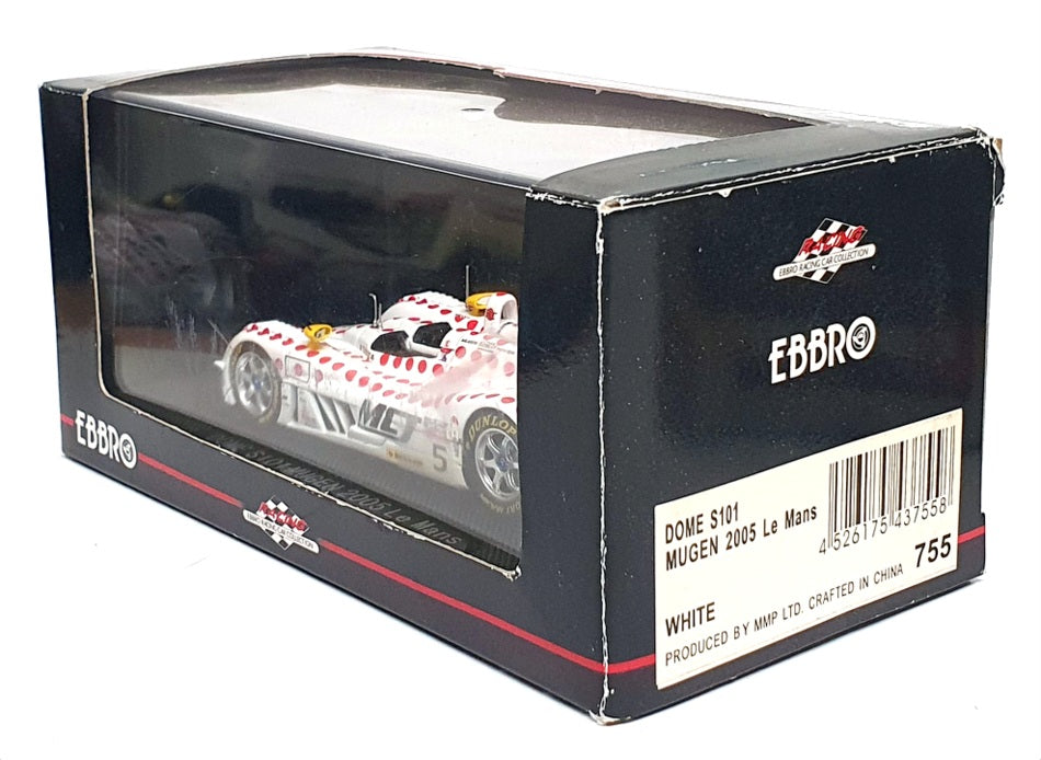 Ebbro 1/43 Scale 755 - Dome S101 Mugen #5 Le Mans 2005 - White