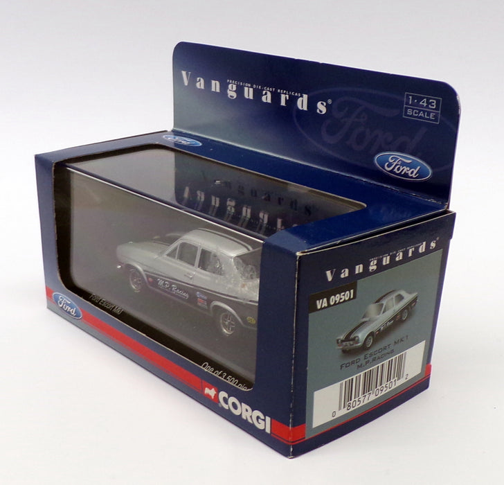 Vanguards 1/43 Scale VA09501 - Ford Escort Mk1 MP Racing - Silver/Black