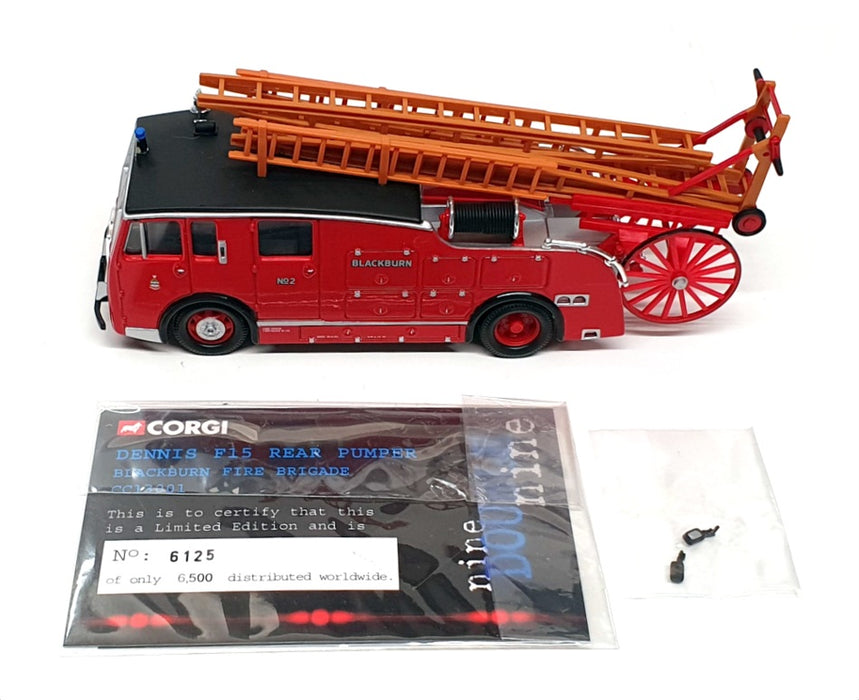 Corgi 1/50 Scale CC13001 - Dennis F15 Rear Pumper Blackburn Fire Brigade