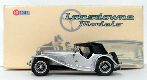 Lansdowne Models 1/43 Scale LDM63 - 1938 AC 16/80 Sports Comp Roadster - Silver