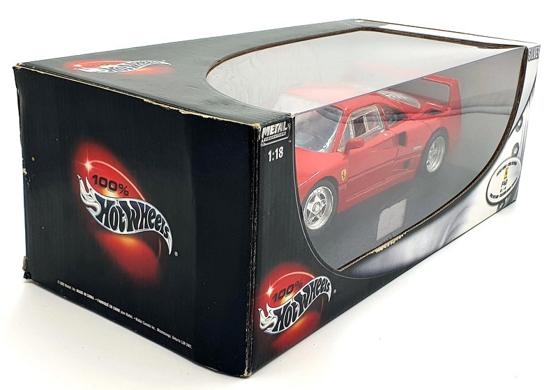 Hot Wheels 1/18 Scale Diecast - 23911 Ferrari F40 1988 Red Model Car