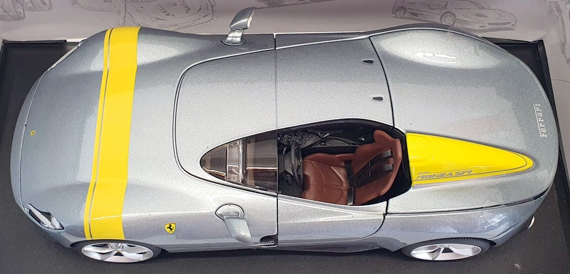 Burago 1/18 Scale Model Car #18 16013 - Ferrari Monza SP1 - Silver