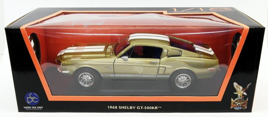 Road Signature 1/24 Scale Model Car 92168 - 1968 Shelby GT-500KR - Gold