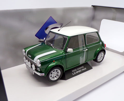 Solido 1/18 Scale S1800603 - Mini Cooper 1.3i Sport Pack - Metallic Green/White