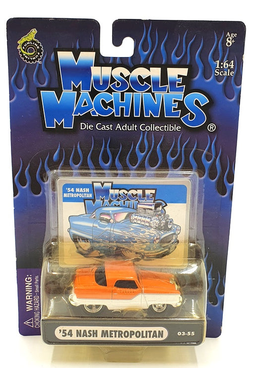Muscle Machines 1/64 Scale Diecast 71161 03-55 - 1954 Nash Metropolitan