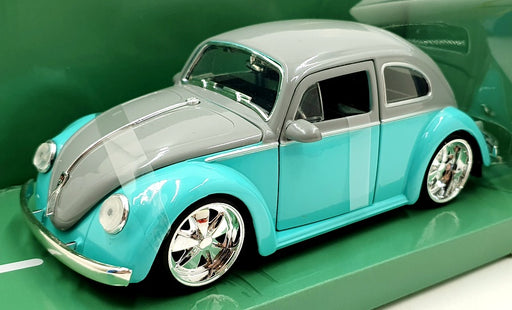 Jada 1/24 Scale 34229 - 1959 Volkswagen Beetle Slug Bug - Green/Grey