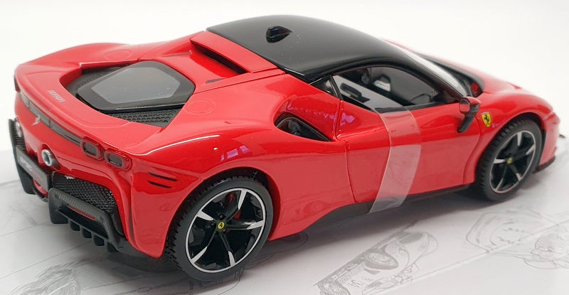 Burago 1/24 Scale Model Car #18 26028 - Ferrari SF90 Stradale - Red