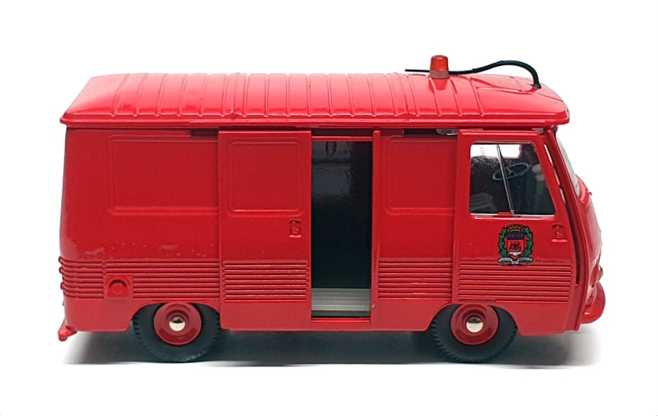 Atlas Dinky Toys Appx 12cm Long 570P - Peugeot J7 Fourgon Pompiers Van - Red