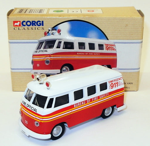 Corgi 1/43 Scale Model Van 98475 - Volkswagen Van - Fire Marshall