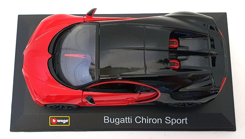 Burago 1/32 Scale #18 42029 - Bugatti Chiron Sport - Red/Black