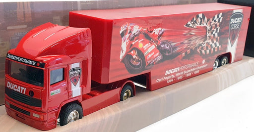 Corgi 1/64 Scale Model Truck TY86801 - ERF Race Transporter Ducati - Red