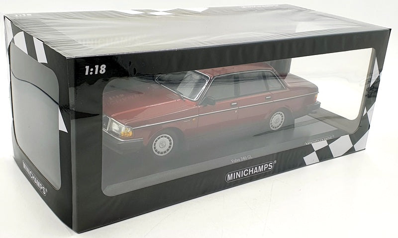 Minichamps 1/18 Scale Diecast 155 171406 - Volvo 240 GL 1986 - Dark Red Met
