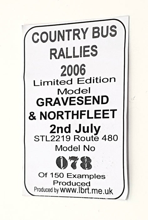 EFE 1/76 Scale 078 - AEC STL Bus R480 - Country Bus Rallies 2006 - REWORKED