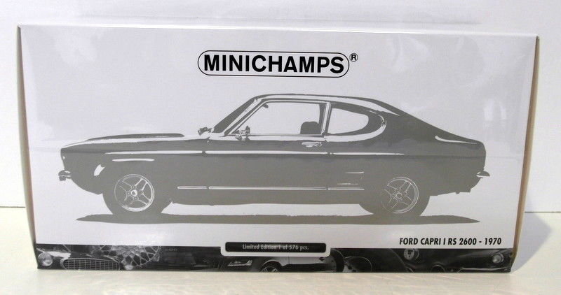 Minichamps 1/18 Scale Diecast - 150 089075 Ford Capri MK1 RS 2600 1970 Grn Blk