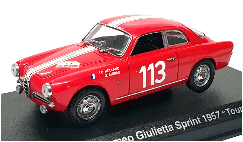 Detail Cars 1/43 Scale ART367 Alfa Romeo Giulietta #113 Tour De Corse 1957 - Red