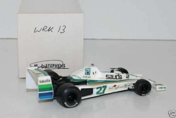 WESTERN MODELS SIGNED 1st VERSION - 1/43 SCALE WRK13 SAUDIA WILLIAMS FW06 JONES