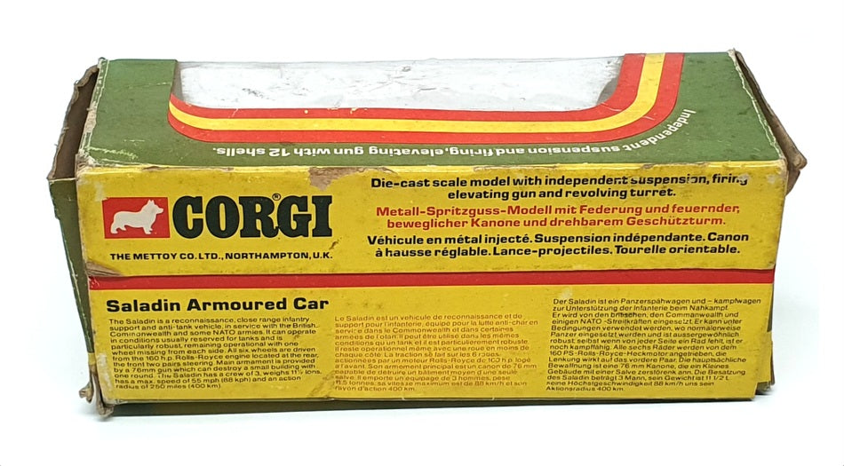 Corgi Toys 906 - EMPTY BOX For Saladin Armoured Car - Empty Box Only