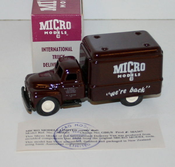 MICRO MODELS 1/43 MM001 INTERNATIONAL TRUCK DELIVERY VAN MICRO MODELS WE'RE BACK