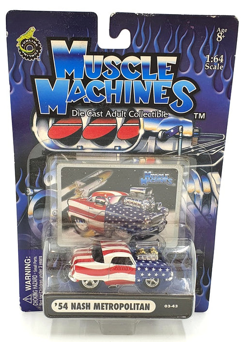 Muscle Machines 1/64 Scale Diecast 71151 03-43- 1954 Nash Metropolitan