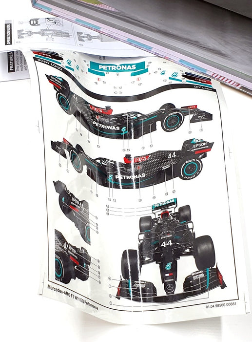 Rastar 1/18 Scale RC 2.4 GHz TY7492 - F1 Mercedes AMG W11 EQ #44 L.Hamilton