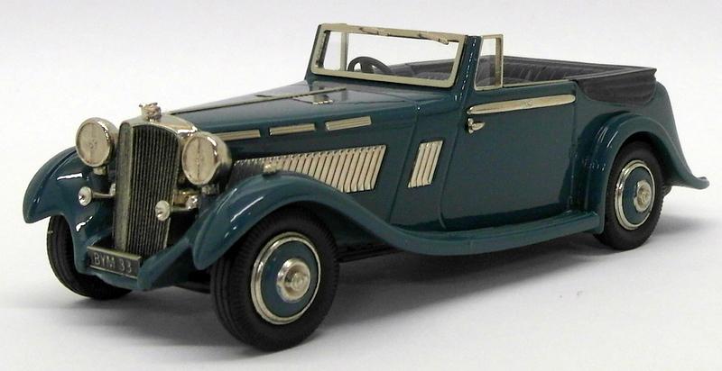 Lansdowne Models 1/43 Scale LDM123 - 1935 Brough Superior Eight 4Str DHC - Blue