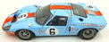 GMP 1/12 Scale Diecast 12073 - Ford GT40 Gulf 1969 #6 - Blue/Orange