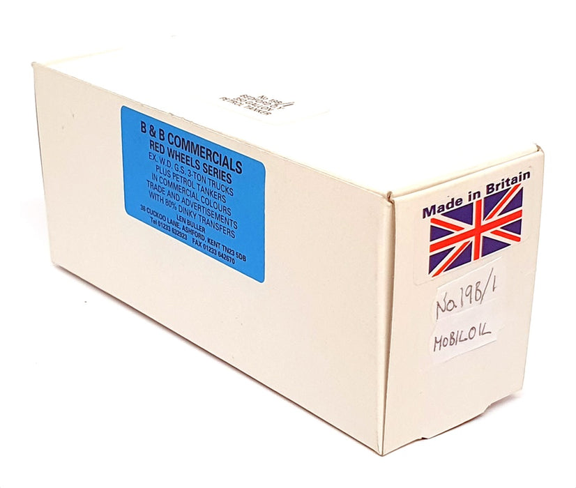 B&B Models 1/60 Scale No.19B/1 - Bedford OY 350 Gallon Petrol Tanker - Mobiloil