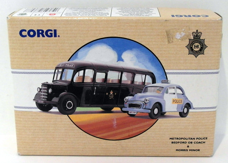 Corgi Diecast 97698 - Metropolitan Police Bedford OB Coach & Morris Minor Set