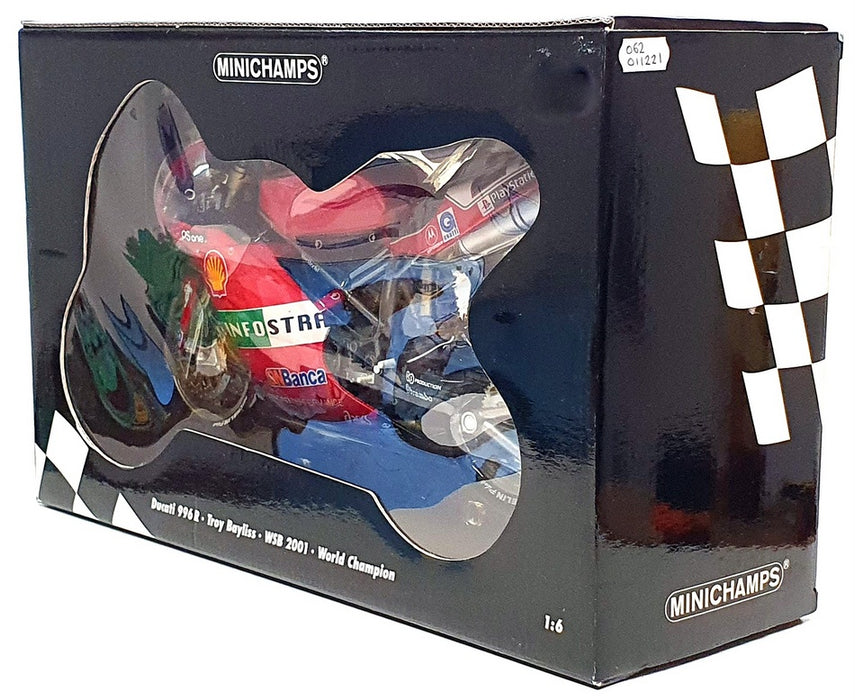 Minichamps 1/6 Scale 062 011221 - Ducati 996R T. Bayliss WSB 2001 World Champion
