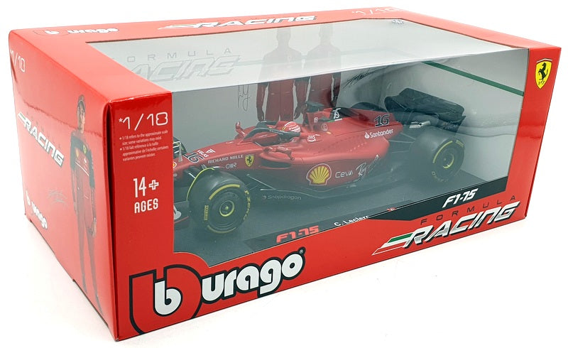 Burago 1/18 Scale 18-16811 - F1 Ferrari F1-75 2022 Charles Leclerc #16