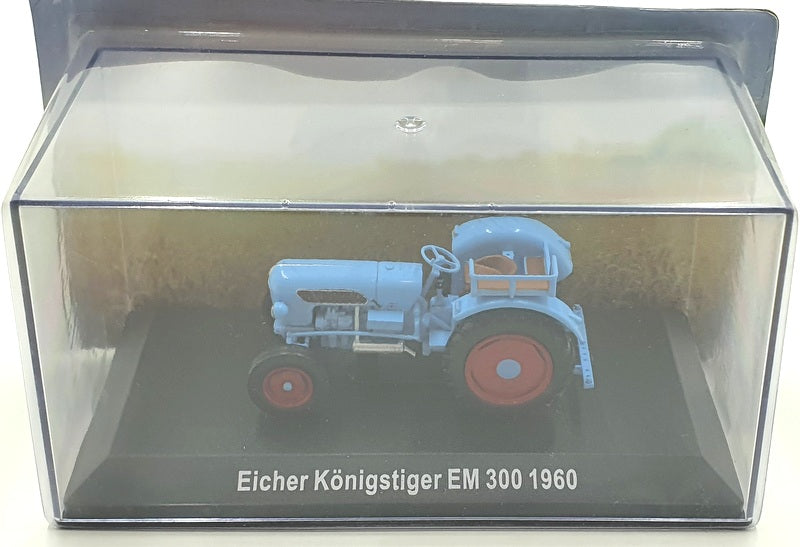 Hachette 1/43 Scale Model Tractor HL42 - 1960 Eicher Konigstiger EM 300 - Blue