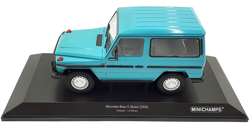 Minichamps 1/18 Scale Diecast 155 038001 - Mercedes-Benz G-Model SWB Turquoise