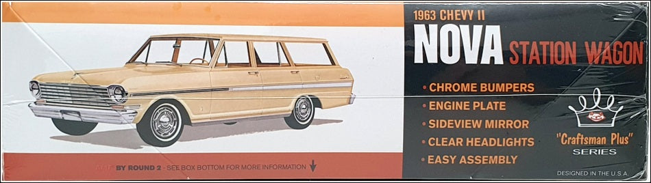 AMT 1/25 Scale Kit AMT1202/12 - 1963 Chevy II Nova Station Wagon