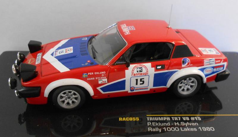 Ixo 1/43 Scale - RAC055 TRIUMPH TR7 V8 #15 RALLY 1000 LAKES 1980