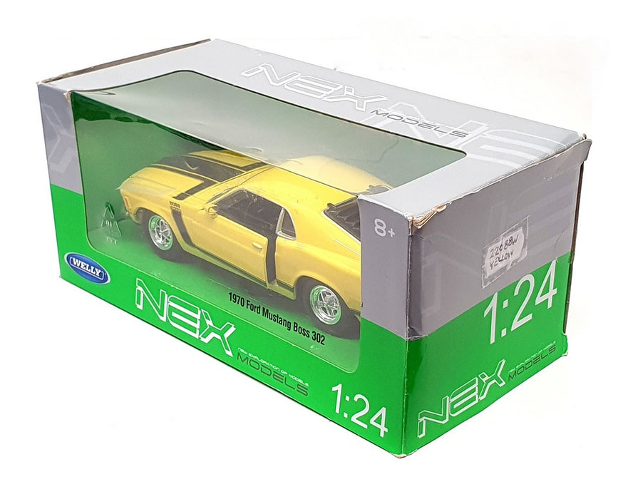 Welly NEX 1/24 Scale 22088W - 1970 Ford Mustang Boss 302 - Yellow
