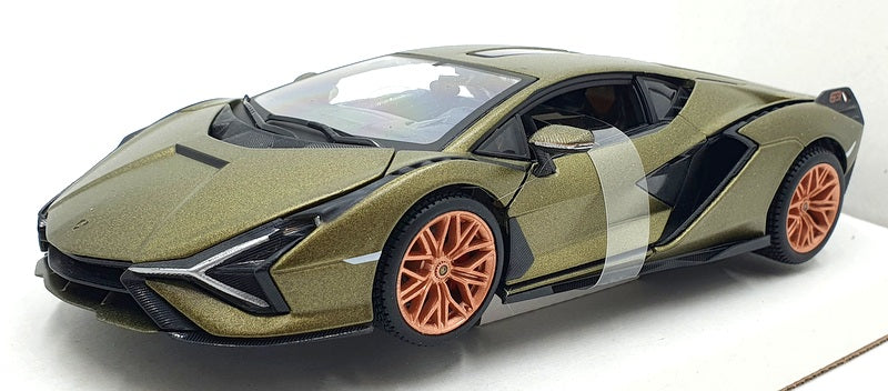 Burago 1/24 Scale Diecast #18-21099 - Lamborghini Sian FKP 37 - Green Gold