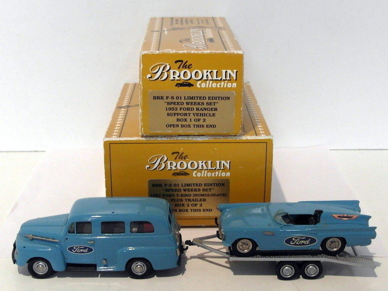 Brooklin 1/43 Scale BRKFS01 - Speed Weeks Set Ford Ranger & Thunderbird Trailer