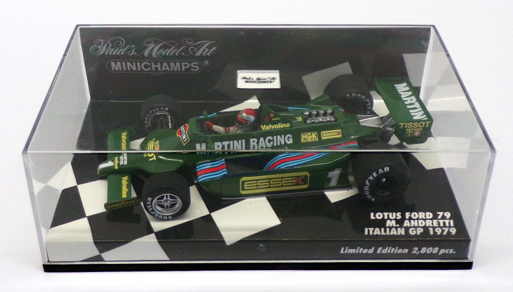 Minichamps 1/43 Scale 400 790101 F1 Lotus Ford 79 Andretti Italy GP 1979